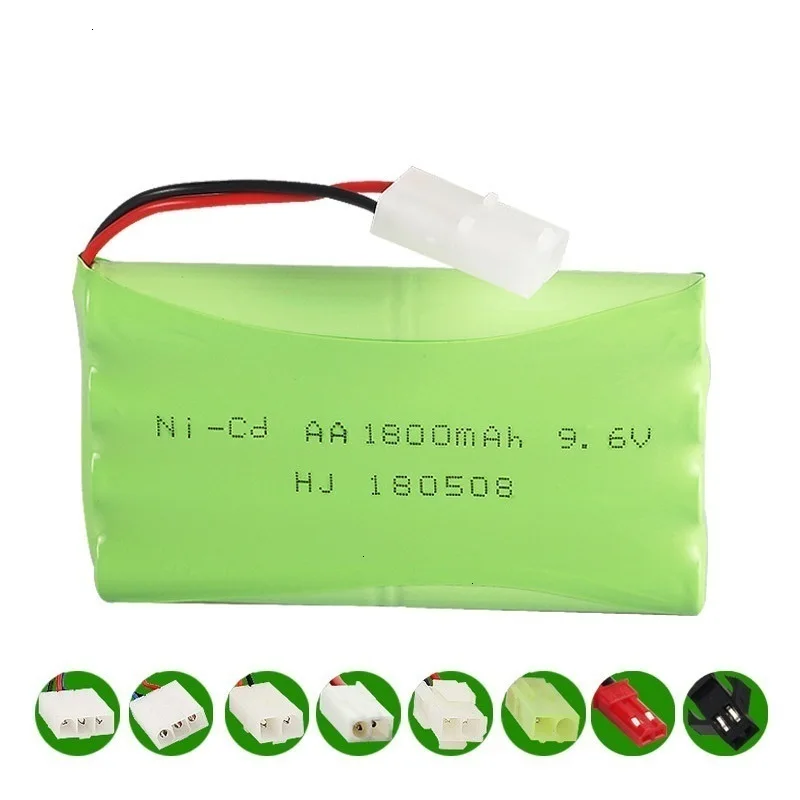 Обновленная Батарея NiMH 9,6 v 1800mah+ зарядное устройство для радиоуправляемых игрушек автомобилей танков грузовиков робот-пистолет лодка AA Ni-MH 9,6 v перезаряжаемый аккумулятор