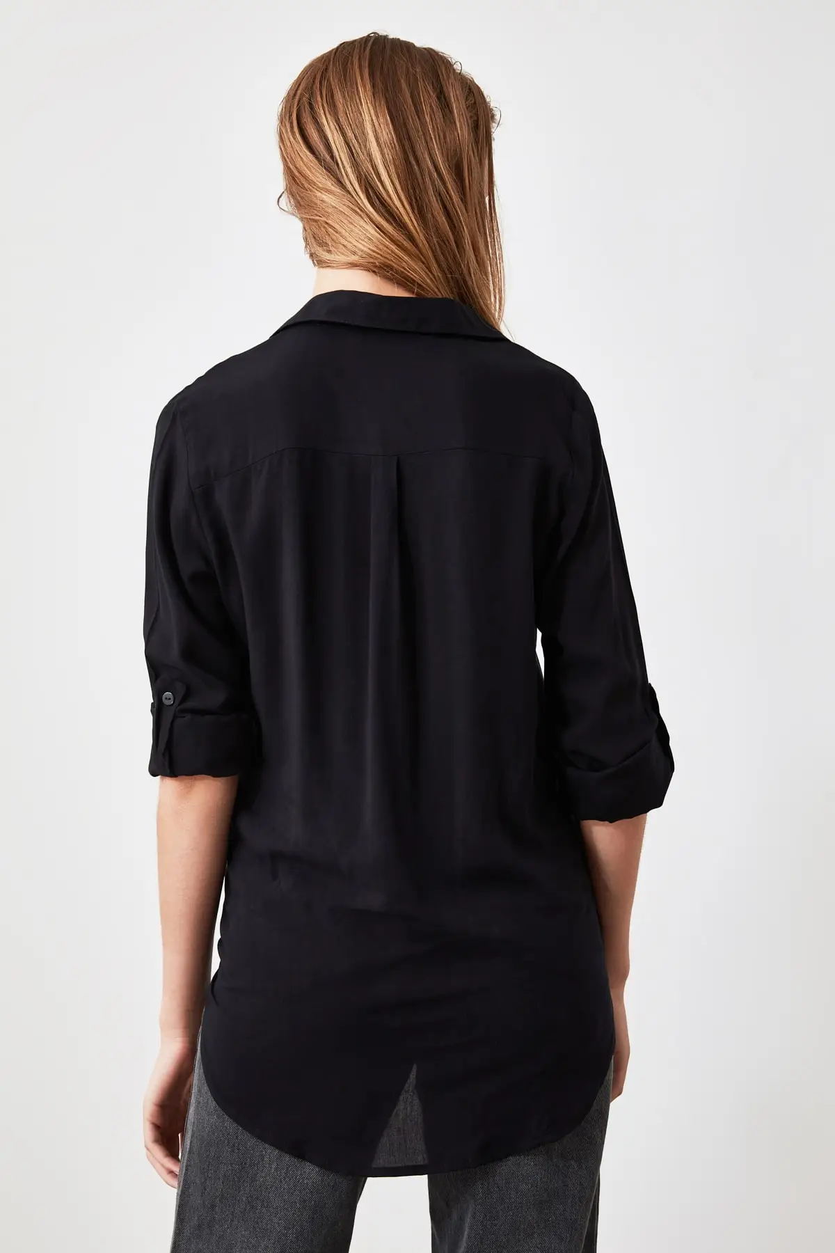 

Trendyol Black Basic Shirt TWOAW20GO0218