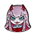 Заколка Для лацканов Zero Two kawaii аниме девочка Брошь Розовый значок для волос любимый в franxx аксессуары для фанатов подарок для нее