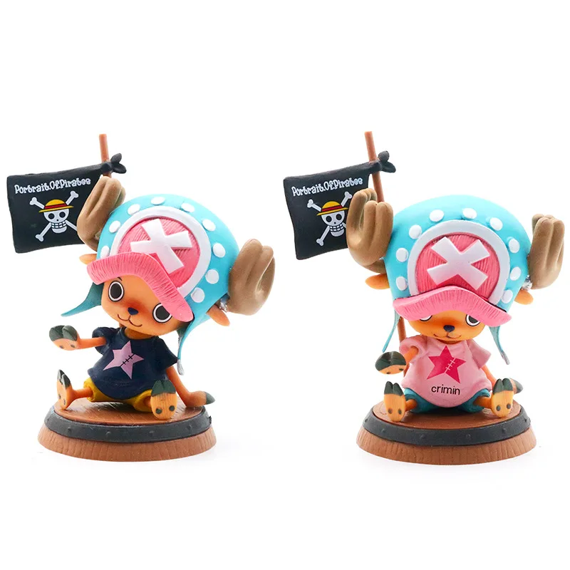 

One Piece GK Tony Tony Chopper Anime Action Figure Model PVC Outbreak Statue Holding The Flag Collection Toy Desktop Decoration