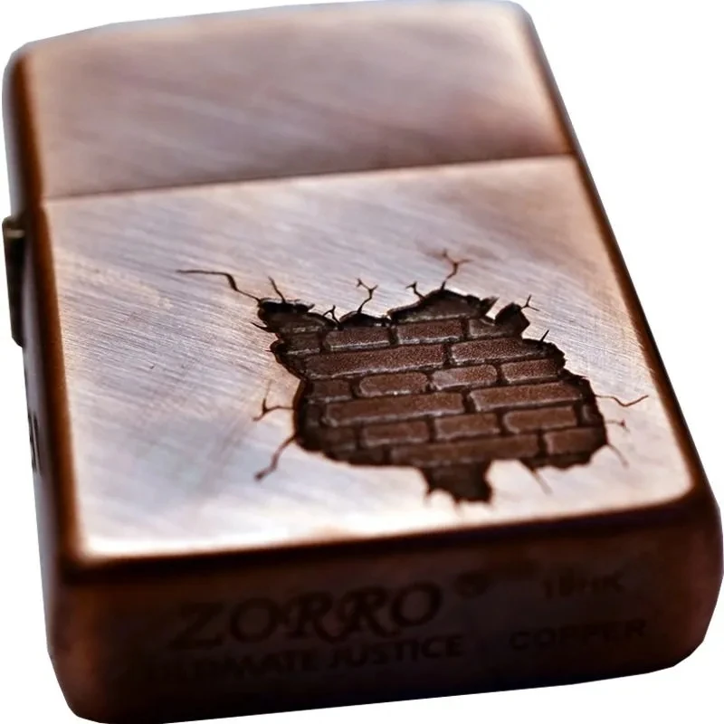 

High quality new handmade kerosene windproof lighter broken wall engraving retro nostalgic gift for men