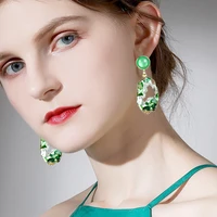 design sense net celebrity ladies earrings new temperament fashion emerald crystal long s925 sterling silver earrings