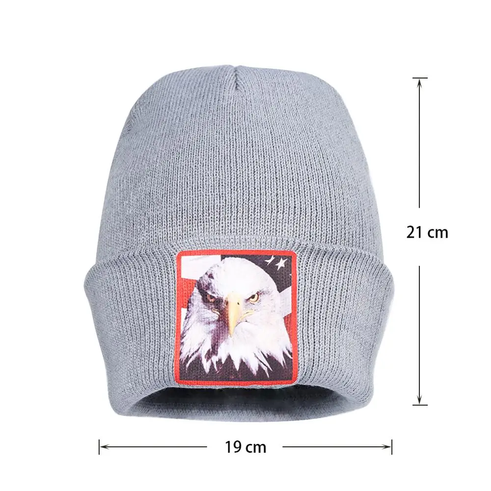 Американский лысый орел зимние шапки мужские вязаный берет для женщин с