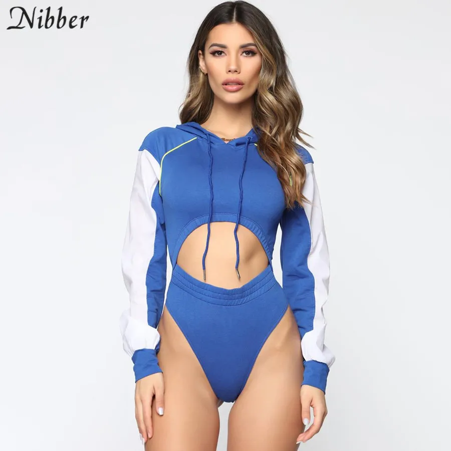 Nibber/осеннее хлопковое полые боди; повседневная одежда для активного отдыха; Лидер продаж ; светоотражающий Комбинезон утягивающий с длинными рукавами в стиле пэчворк; mujer