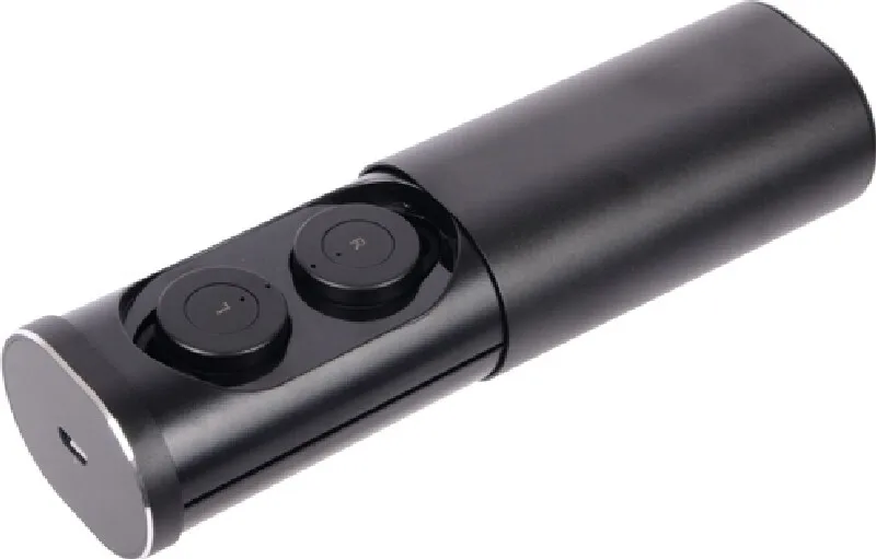 Bluetooth Earphone Earbud WITH MIC Qcyber TWS V4 (Black) headset earflaps headpiece personal universal electronics for computer phone music clear