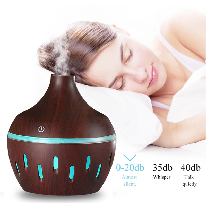 300 мл USB увлажнитель воздуха Мини Арома воздушный диффузор дерево ультразвуковое