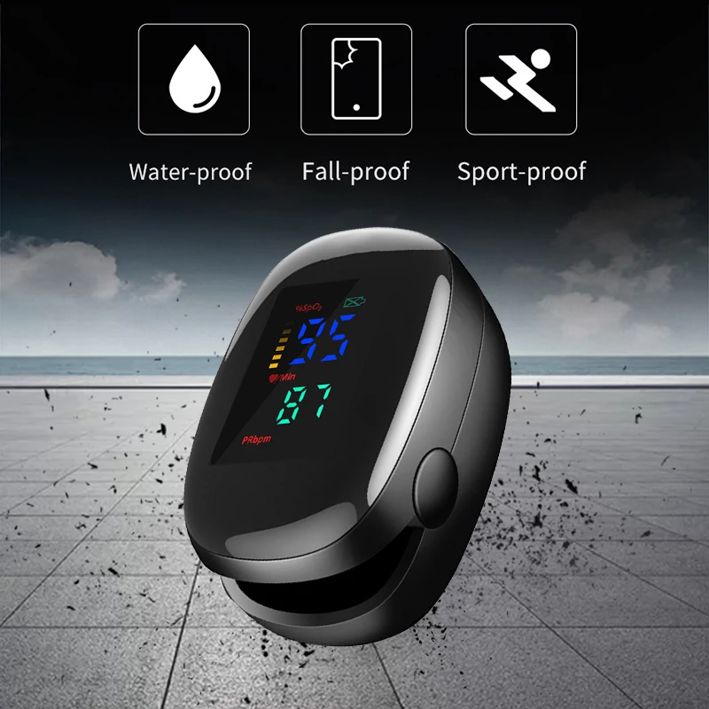 Пульсоксиметр Пальчиковый A2 портативный измеритель пульса и уровня кислорода в