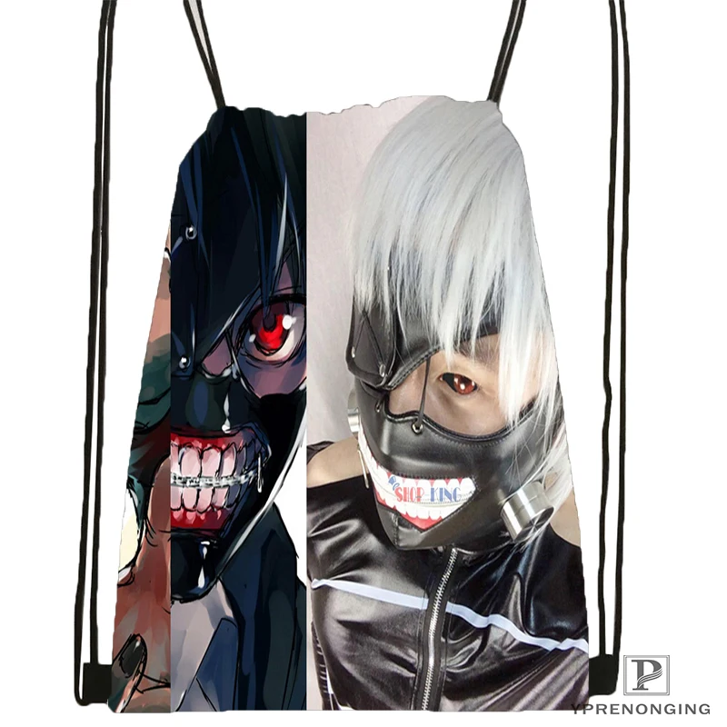 Custom Tokyo Ghoul Drawstring Backpack Bag Cute Daypack Kids Satchel (Black Back) 31x40cm#180531-03-62 |