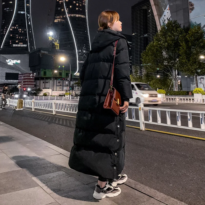 

Женское длинное Хлопковое платье, теплая Модная одежда большого размера, зимнее пальто для женщин, 2020