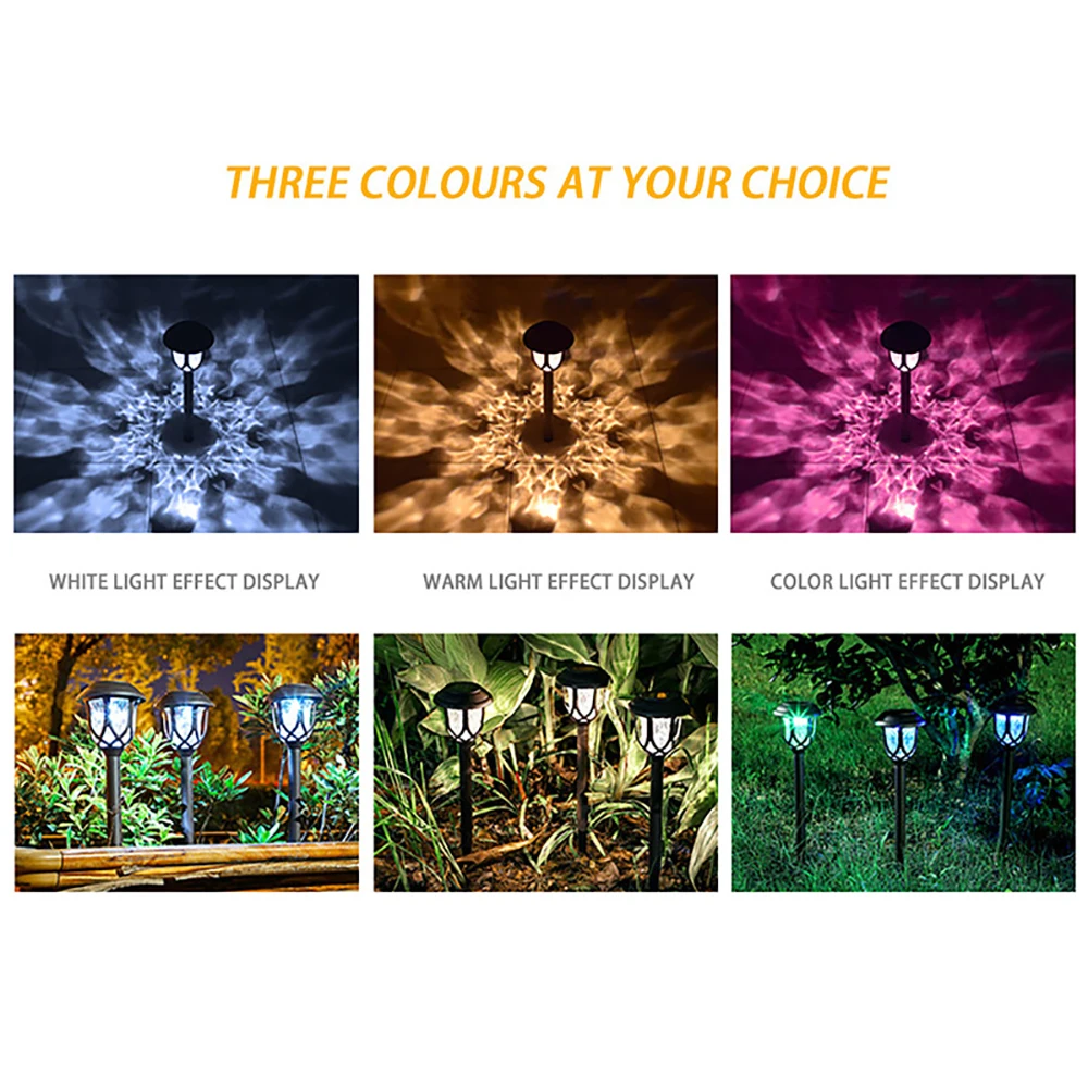 4/8 шт. водонепроницаемый светильник на солнечной батарее переключатель