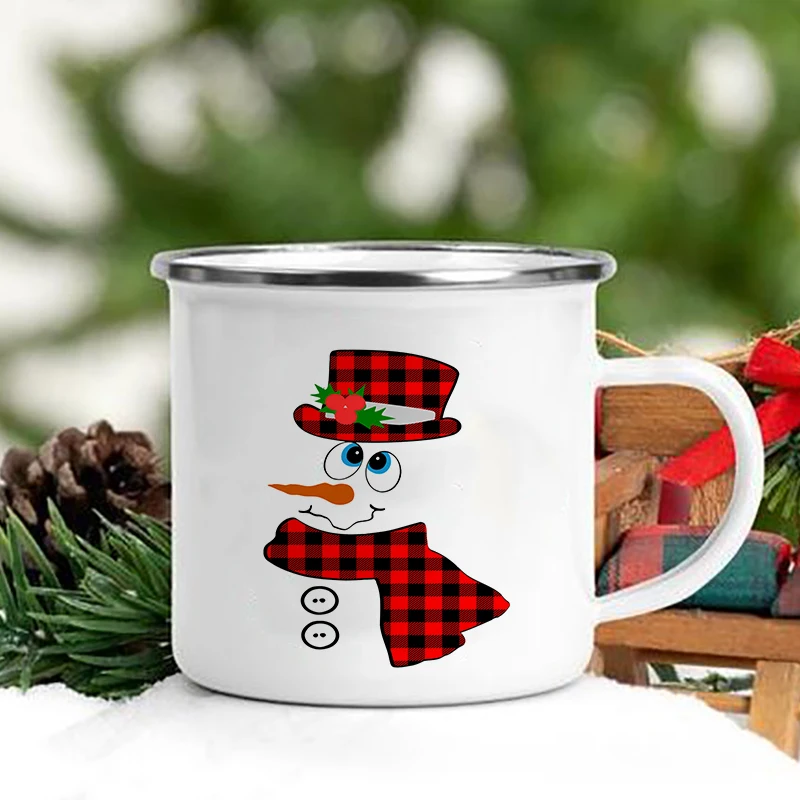 Креативная кофейная чашка с принтом Санта оленя снеговика Рождественская