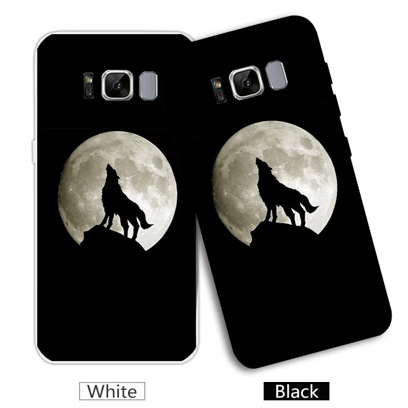 For samsung Galaxy S8 Cases G950F Cover 5.8'' Phone Soft TPU Silicone Fundas Lunar Coque Bags Black Shell Samsung | Мобильные