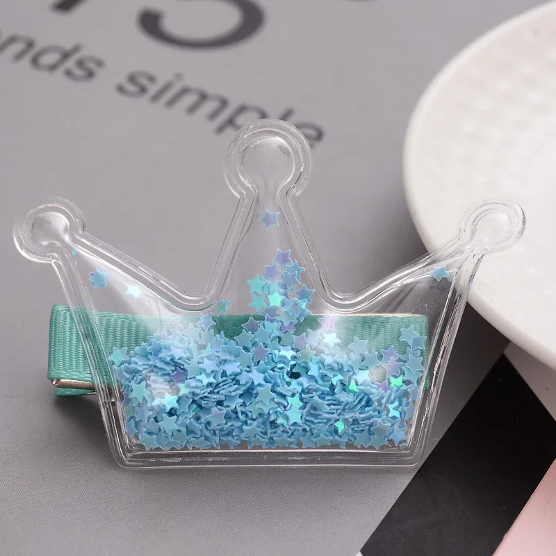 Новинка прозрачные детские заколки для волос из искусственной кожи с красочными