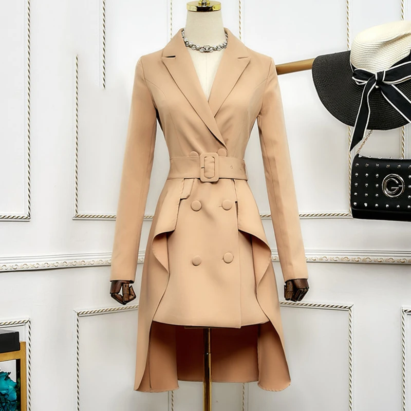 Весенние Потрясающие дизайнерские женские мини-платья с длинными рукавами