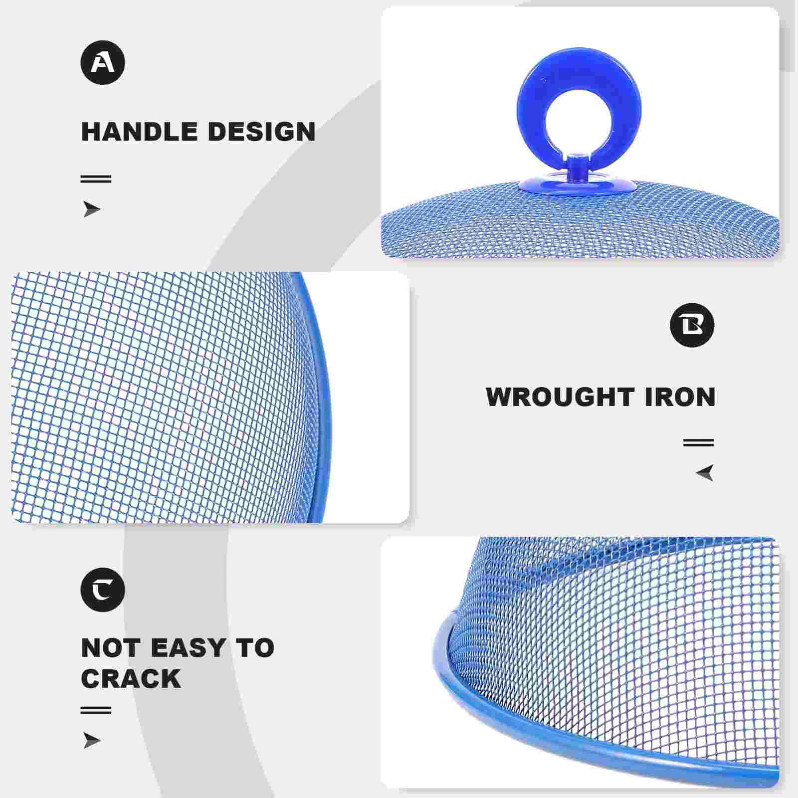 

3 Pcs Wrought Iron Dust Covers Reusable Mesh Covers Simple Vegetable Covers