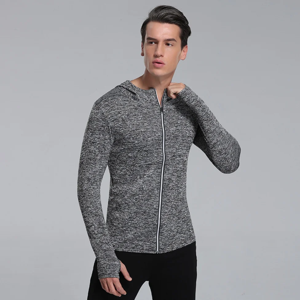 Мужская Светоотражающая спортивная куртка MA79 на молнии с дырками для большого