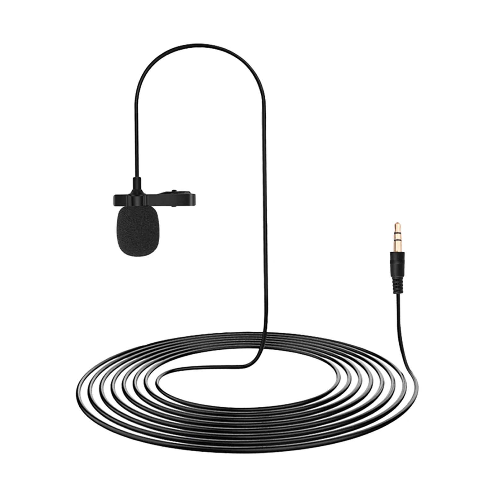 

Clip-on Lavalier Lapel Microphone Hands Free Condenser Mic 3.5mm for DJI Pocket 2 Live Recording Interview Online teaching