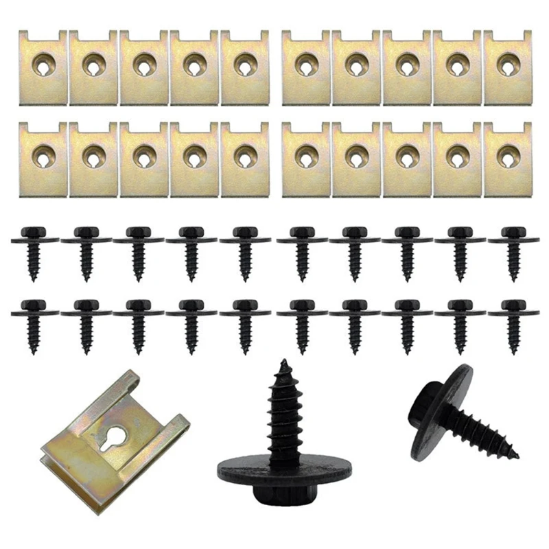 

40 шт., U-образные самонарезающие гайки для автомобильного бампера