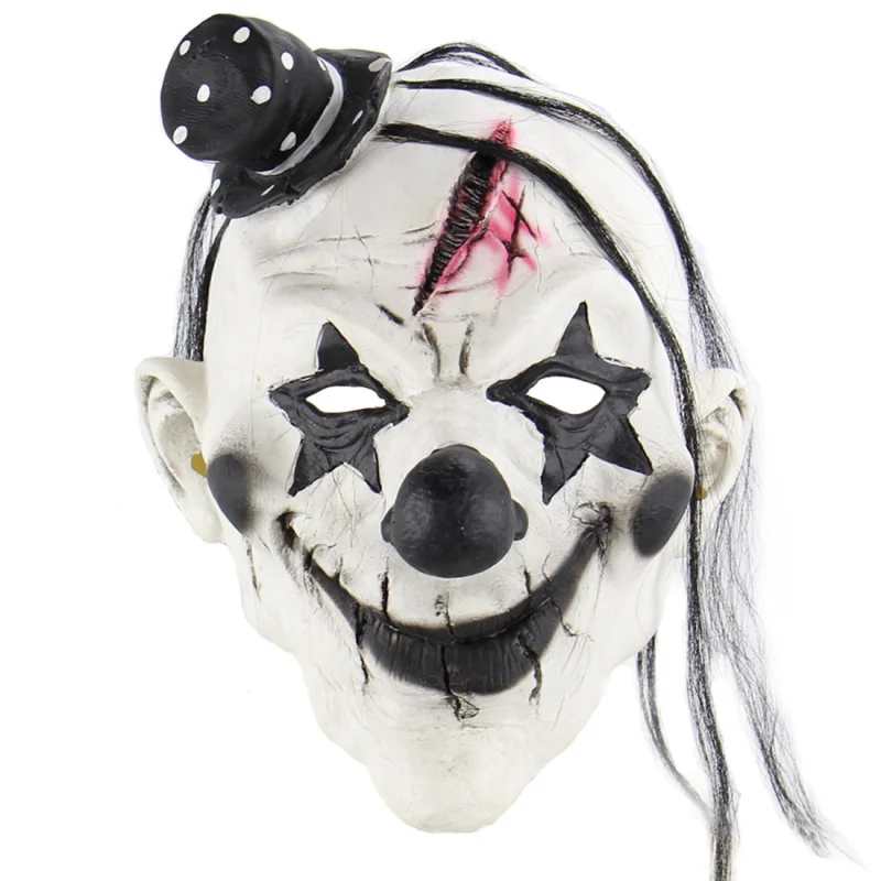 

Scary Clown Halloween Evil Expression Mask Latex Ugly Bald Creepy Horror Mask Carnival Masquerade Cosplay Headdress 2022 New