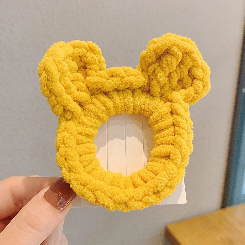 

1Pcs New Velvet Bow Hair Tie For Girls Lady Velvet Bunny Ears Knot Bow Hairband Bunny Ears Hair Tie Ponytail Hair Accessories