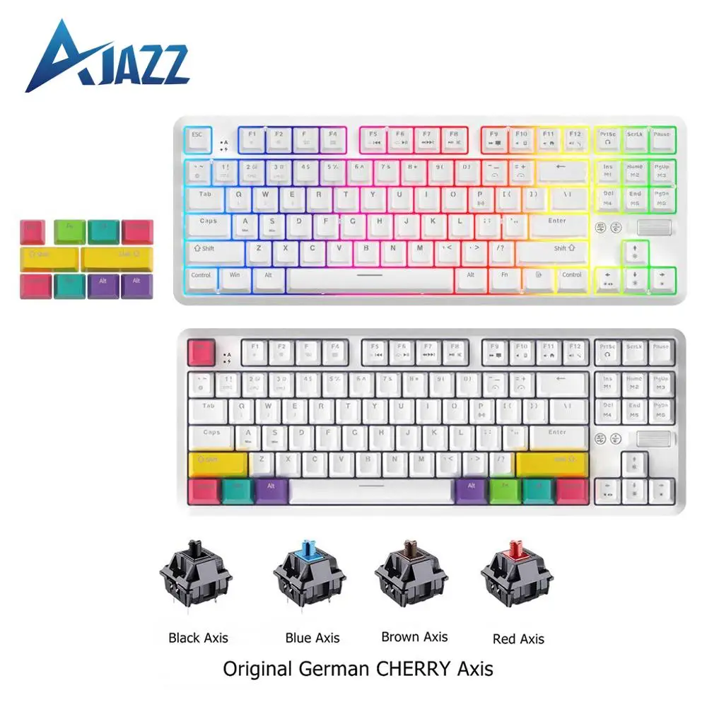 

Ajazz K870T Mechanical Keyboard Bluetooth / Type C Wired Dual Mode 87 Keys Wireless Keyboard Gaming Keyboard