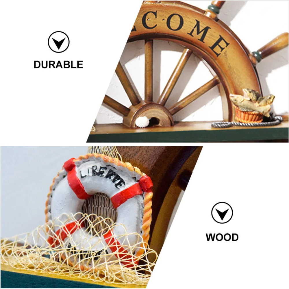 

1Pc Mediterranean Style Hook Rudder Style Hook Wall Mounted Hanger Decoration