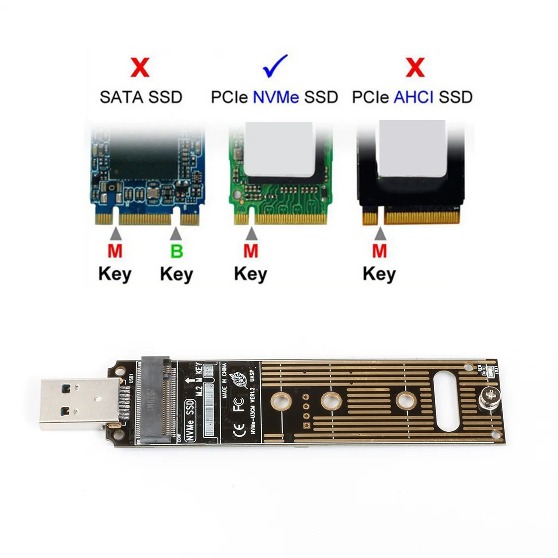 XT-XINTE USB 3, 1  Nvme M-key PCI-E  Nvme SSD M.2  NGFF SSD  PCBA    -