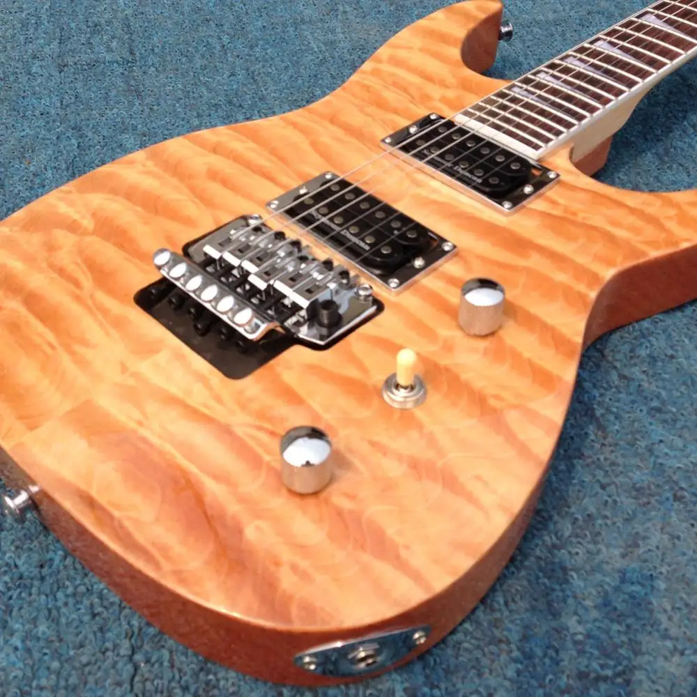 Натуральный цвет покрытая кленом гриф гитары ra красное дерево тело тремоло мост