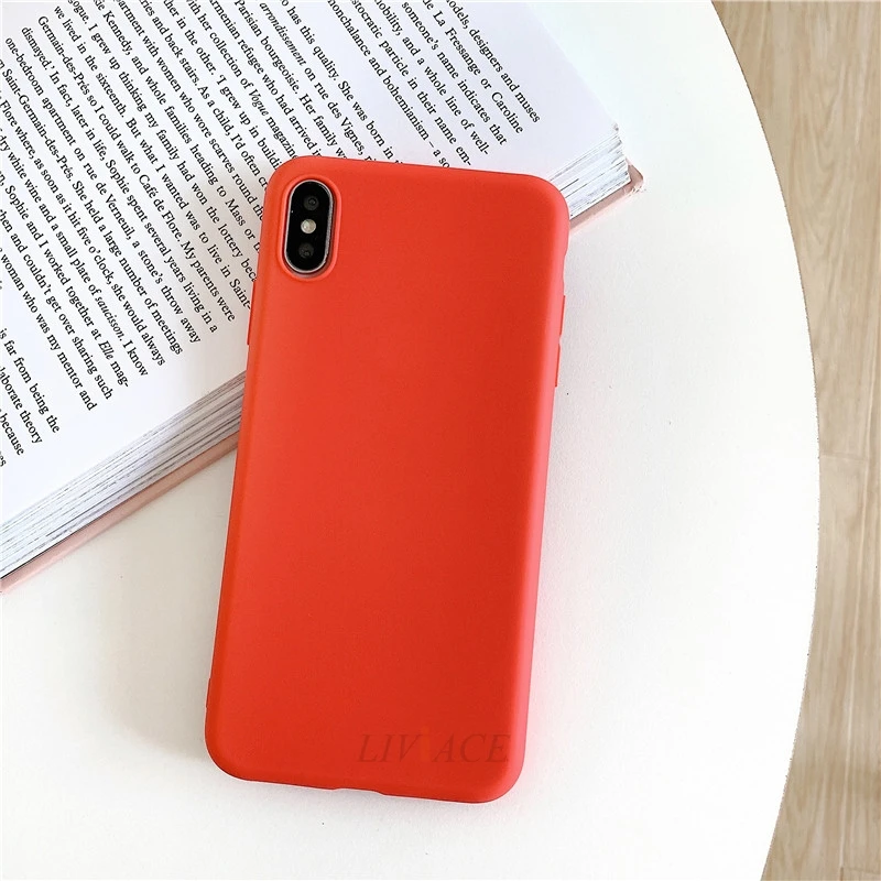 red Мягкий ТПУ чехол для xiaomi redmi note 8 7 note8 pro 8a 7a 8T цветной Матовый ультратонкий силиконовый чехол на заднюю панель для xiomi redmi note 8 - Цвет: red