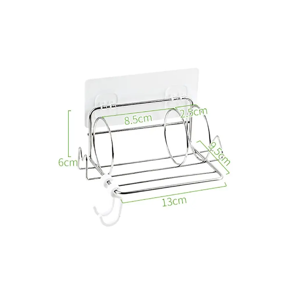 

Stainless Steel Sponge Holder Kitchen Wall Storage Rack Free Perforated Rag Sink Storage Drain Rack