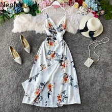 Женское пляжное платье Neploe длинное корейское богемное