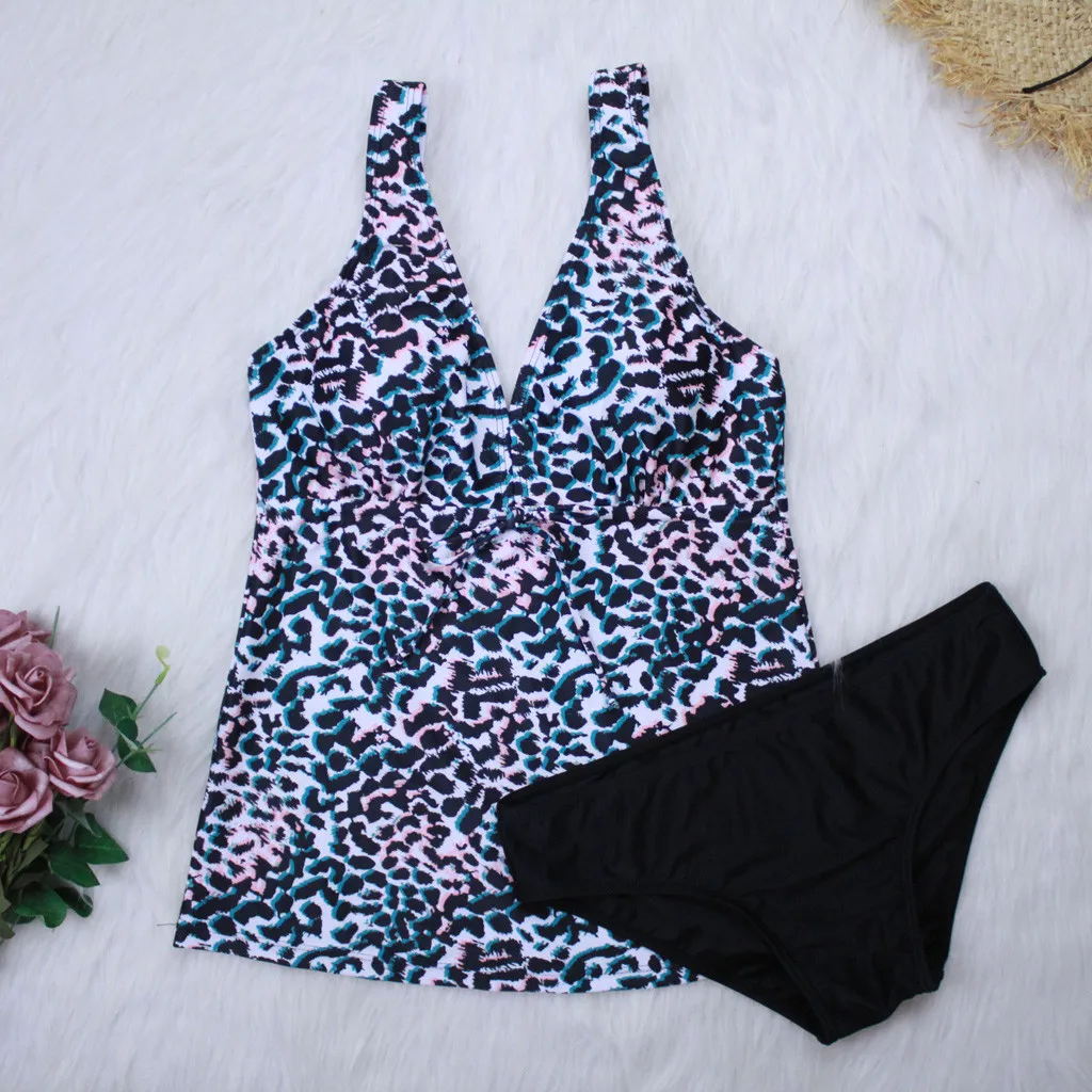 Женский купальник Леопардовый Гавайский принт пуш-ап сексуальный бикини набор