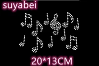 music note strass iron hot fix rhinestone transfer motifs iron on crystal transfers design iron on applique patches for shirt