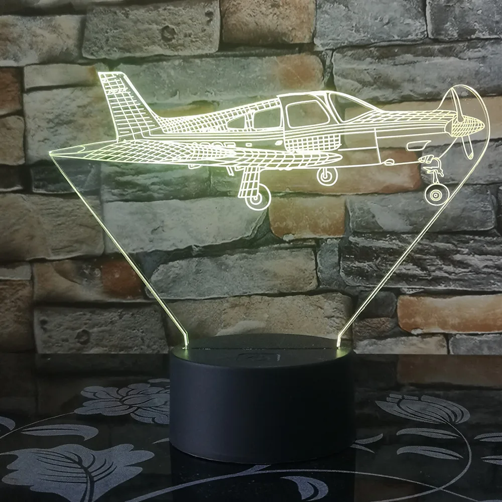 Светодиодный 3d-светильник с дистанционным управлением лампа для самолетов и