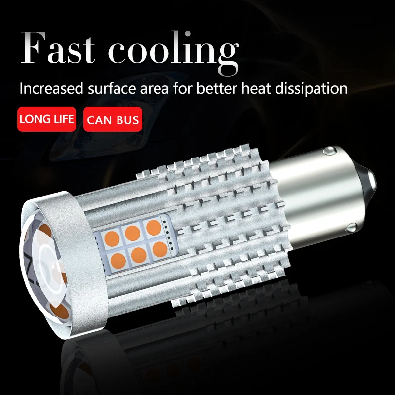 2 шт. Автомобильные светодиодные лампы 30-SMD 7440 T20 W21W 3030 1156 7507 BAU15S | Сигнальные огни