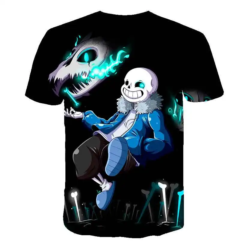 Новая повседневная футболка с принтом Undertale для мальчиков и девочек забавная