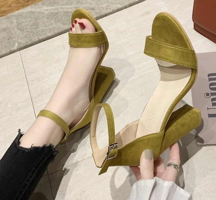 

Women Sandals Ankle Strap Summer Shoes Woman High Heels Sandals Plus Size 43 Open Toe Women Summer Sandals