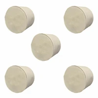 dropshipping 5pcs solid rubber stoppers plug bungs laboratory bottle tube sealed lid corks