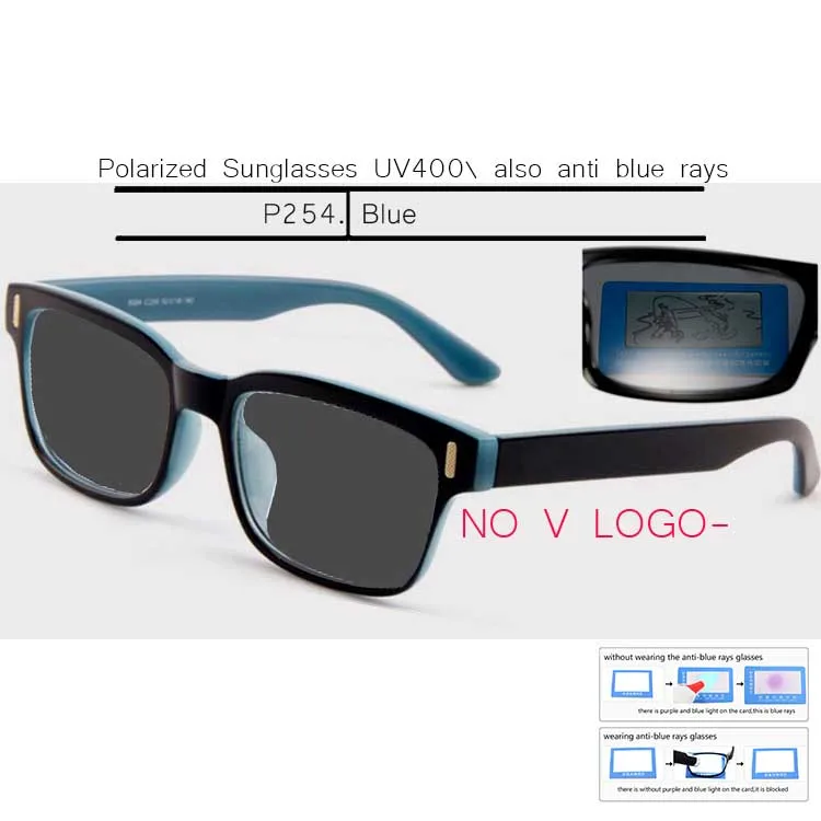 NO V LOGO-P254 IVSTA, синий светильник, очки, компьютерная игровая оправа, для мужчин, анти-Синие лучи, блокировка, по рецепту, близорукость, поляризованные солнцезащитные очки, ночной ботаник - Цвет оправы: NO V LOGO-P254