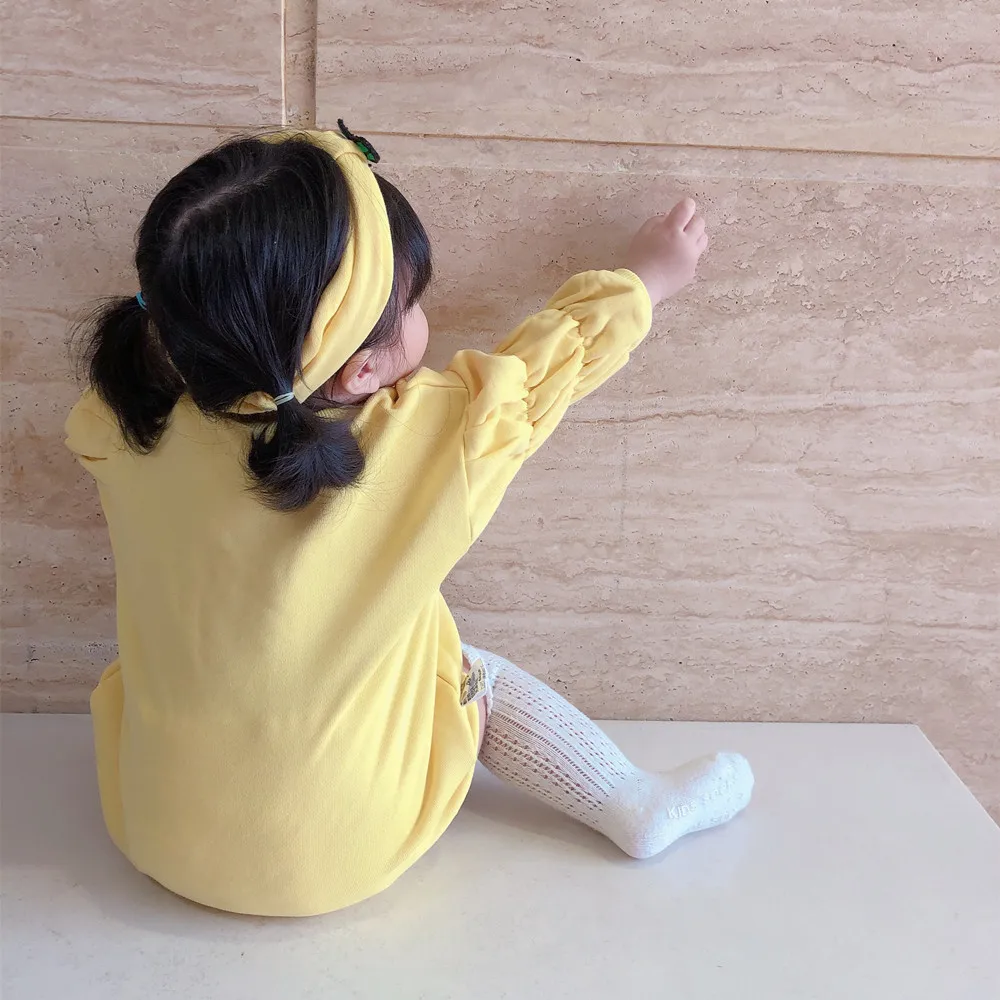 Боди для маленьких девочек Одежда с изображением лимонов малышей Красивая