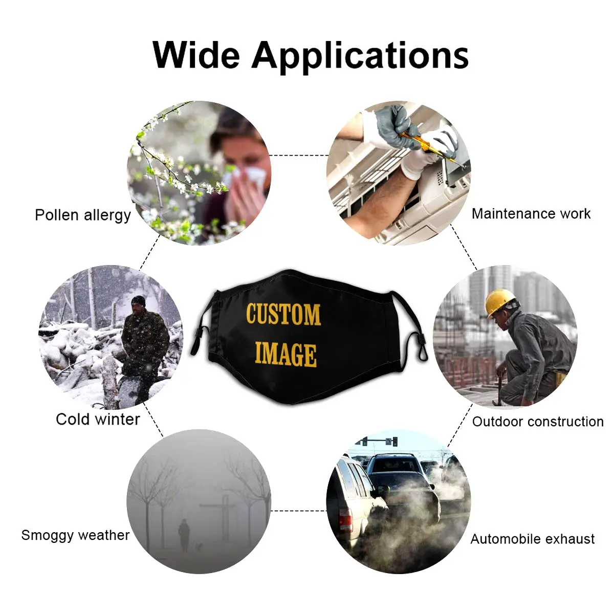 

JUNRUN Clothing accessories Free Custom Mouth Mask Logo Prints Women Washable Children Mouth Cover Dust Mask MenDropshipping SET