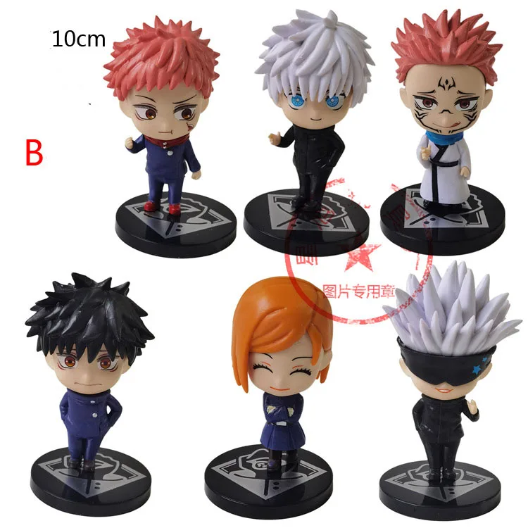 

6pcs Jujutsu Kaisen Figure Gojo Satoru Itadori Yuji Fushiguro Megumi Kugisaki Nobara Zenin Maki Inumaki Toge PVC Figures Toys