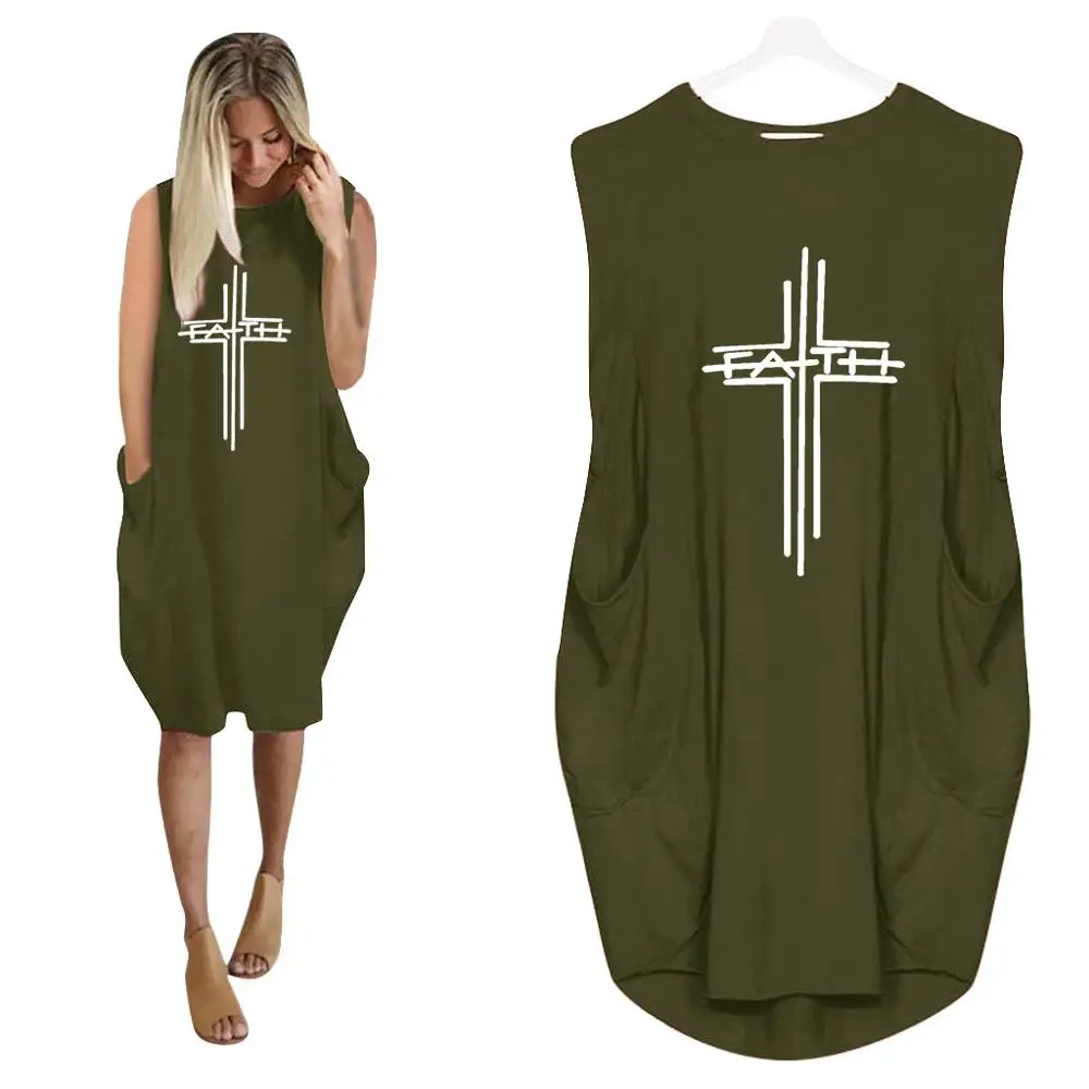 Новое летнее платье без рукавов хлопковое с пикантные повседневные печатное