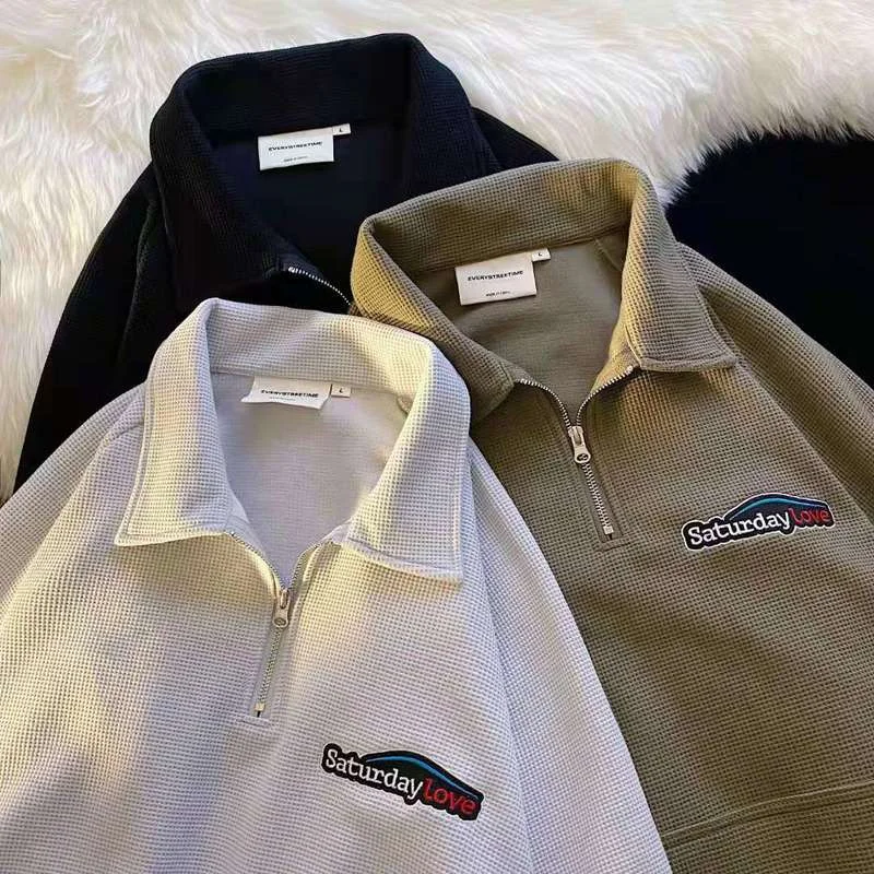 Женская винтажная Толстовка в клетку с воротником-поло и надписью | одежда