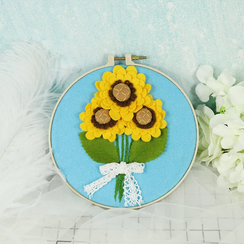 Meian незавершенная детская комната ручной работы Войлок DIY ремесло животные с обручем детская комната стены фотографии реквизит декорации наборы - Цвет: HJG00082