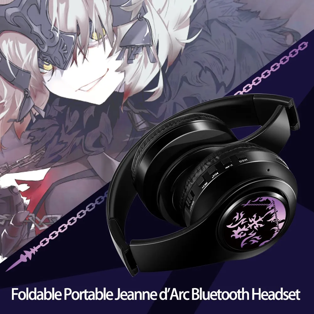 Fone de Ouvido Bonito sem Fio Melhor Qualidade Animefate Grande Pedido Fgo Jeanne Darc Arc Cosplay Bluetooth Jogo Estudante Presente –
