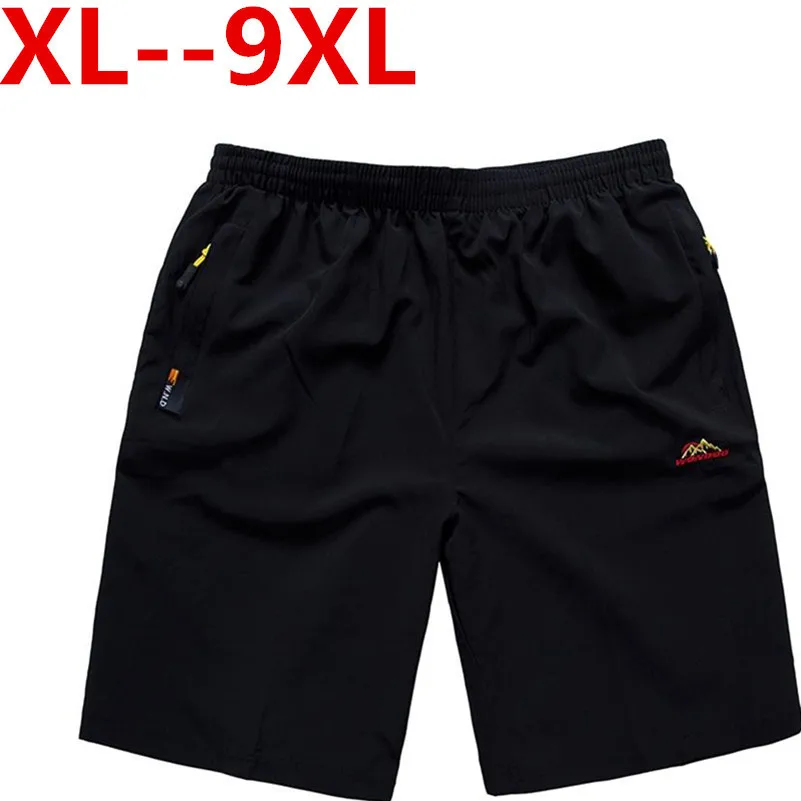 Новинка 9XL 8XL повседневные мужские шорты для пляжа быстросохнущие Летние