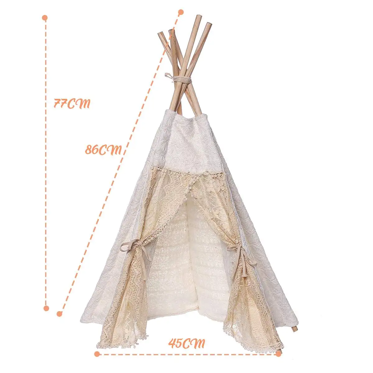 Большая холщовая палатка вигвам 80 см для детей спящих новорожденных