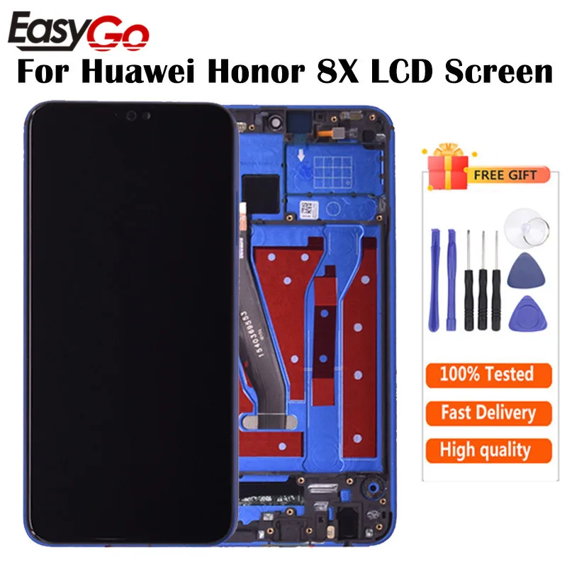 Оригинальный сенсорный ЖК экран 6 5 дюйма для Huawei Honor 8X дигитайзер в сборе + рамка 8 X