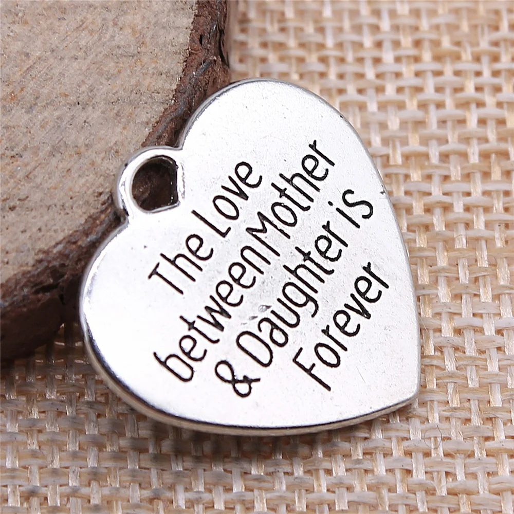 

free shipping 14pcs 25x25mm antique silver Peach heart charms diy retro jewelry fit Earring keychain hair card pendant